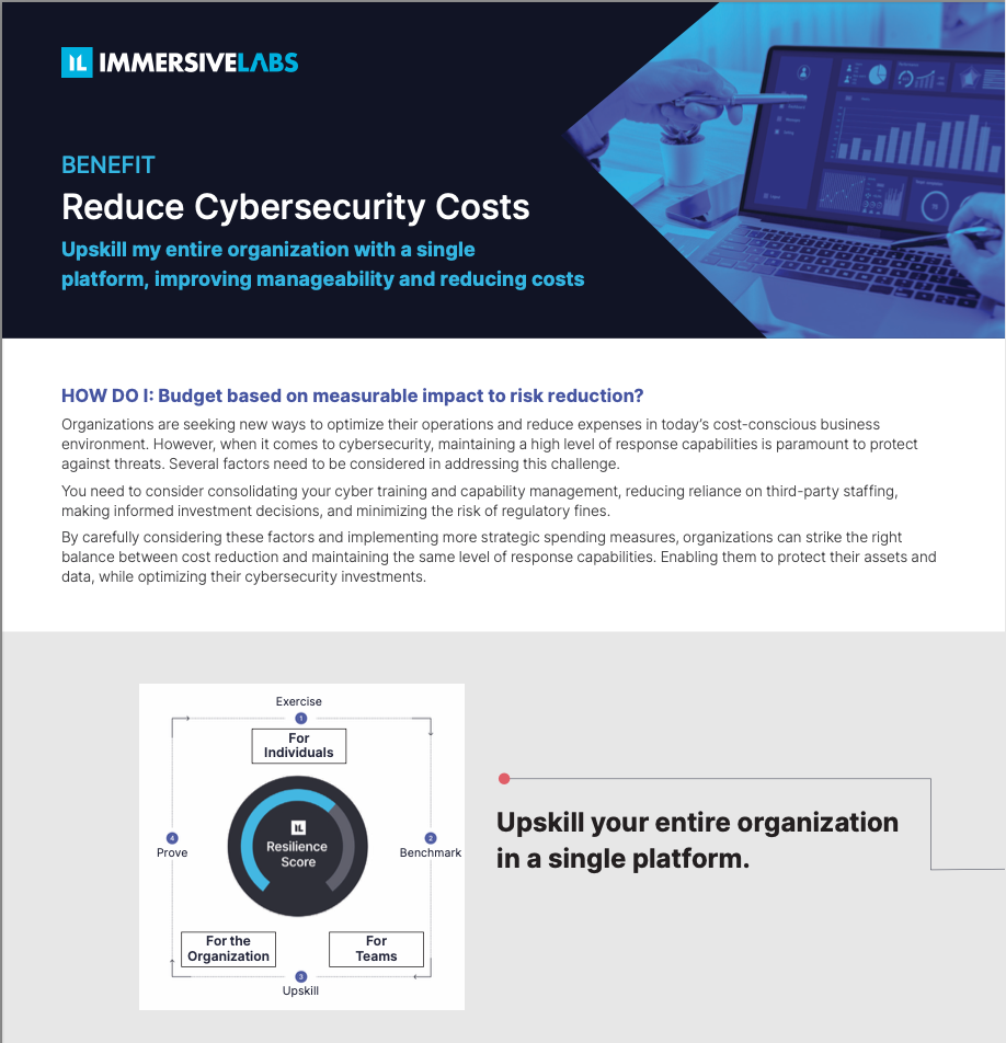 Continuosly Build and Prove your Cyber Workforce Resilience Data Sheet